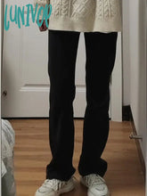 Lunivop Woman Bf Style Jeans Hip-Hop Denim High Street Office Lady Pants Gothic Unisex Kpop Old